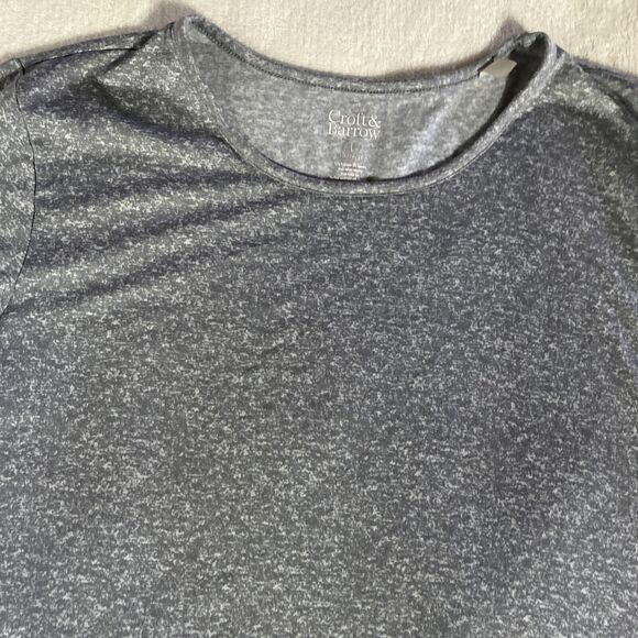 Croft & Barrow Womens Pajama Set Gray Top & Striped Pants Size Large Soft - Picture 4 of 8